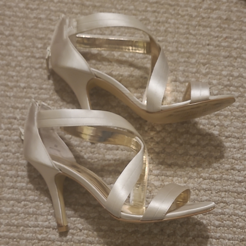 Lulu Townsend Cream Strappy Heels